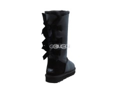 Bailey Bow Tall Metallic Black
