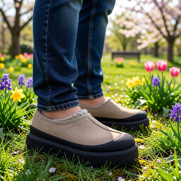 Мужские слипоны Tasman Mens Weather Hybrid - Beige/Black